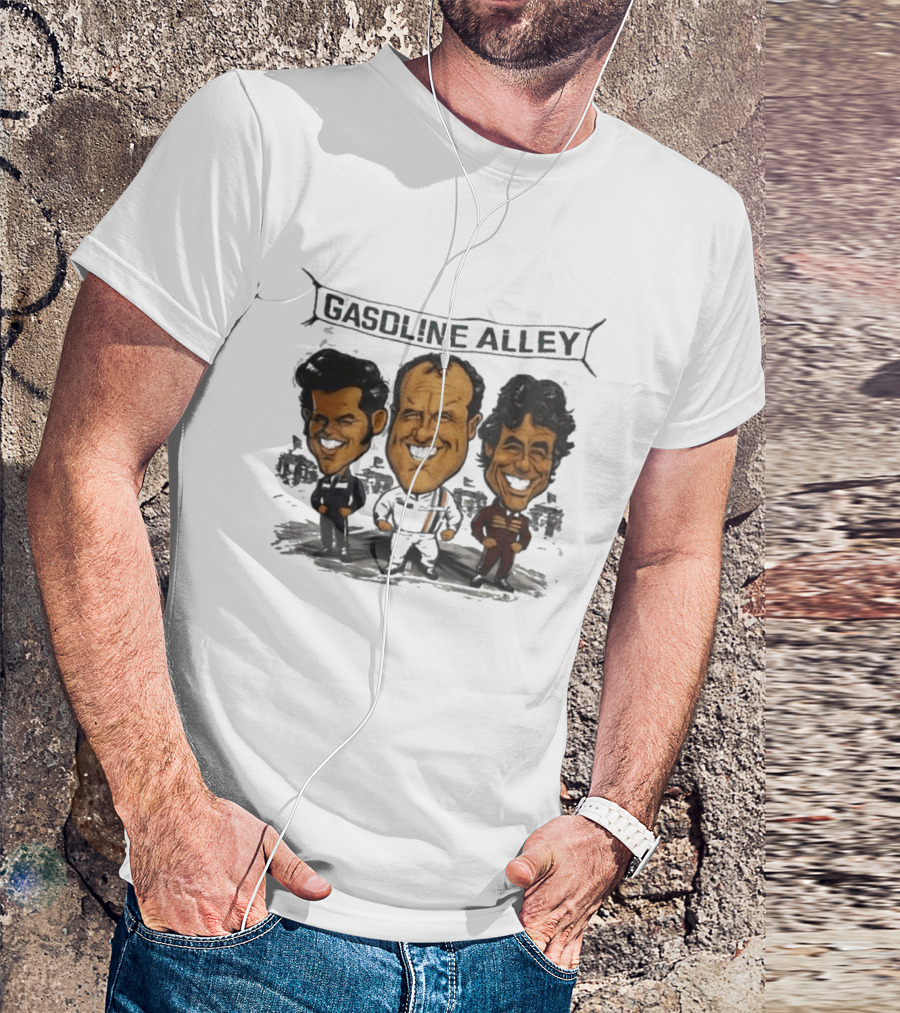 Gasoline Alley Caricature Classic Racing Characters T-Shirt
