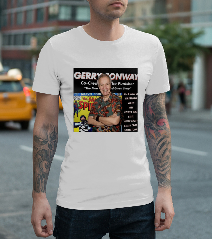 Gerry Conway Co Creator The Punisher Spider Man Comics Marvel Firestorm Vixen Power Girl T-Shirt