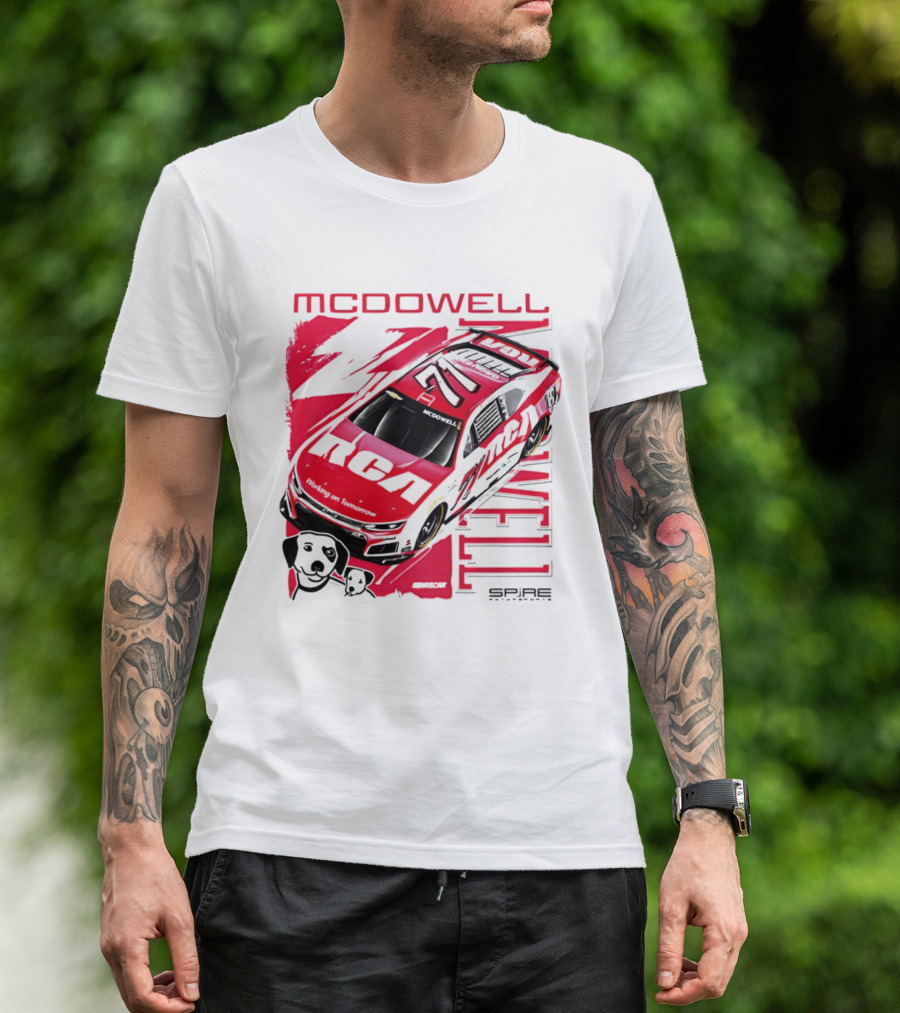 McDowell RCA 2026 Racing Car Number 34 Spire Motorsports T-Shirt