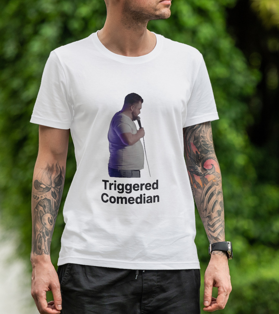 Triggered Comedian Stand Up Microphone Performance T-Shirt