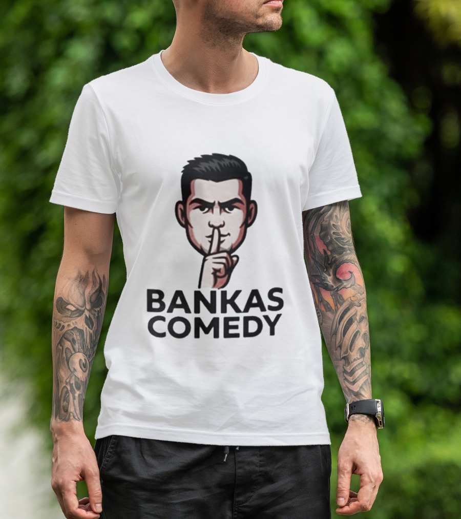 Bankas Comedy Silenced Finger Gesture T-Shirt
