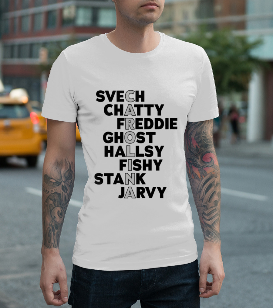 Carolina Hurricanes Svech Chatty Freddie Ghost Hallsy Fishy Stank Jarvy T-Shirt