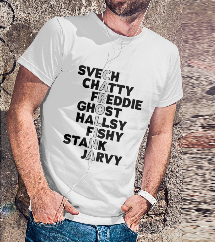 Carolina Hurricanes Svech Chatty Freddie Ghost Hallsy Fishy Stank Jarvy T-Shirt