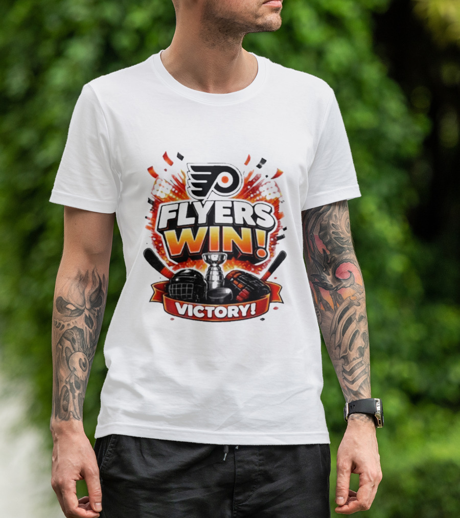 Philadelphia Flyers Win Victory Ice Hockey Celebration T-Shirt