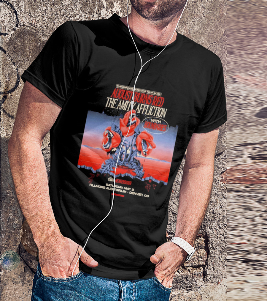 The Springs Horizon Tour 2026 August Burns Red The Amity Affliction Fit For A King Boulder Theater Denver CO May 2nd T-Shirt