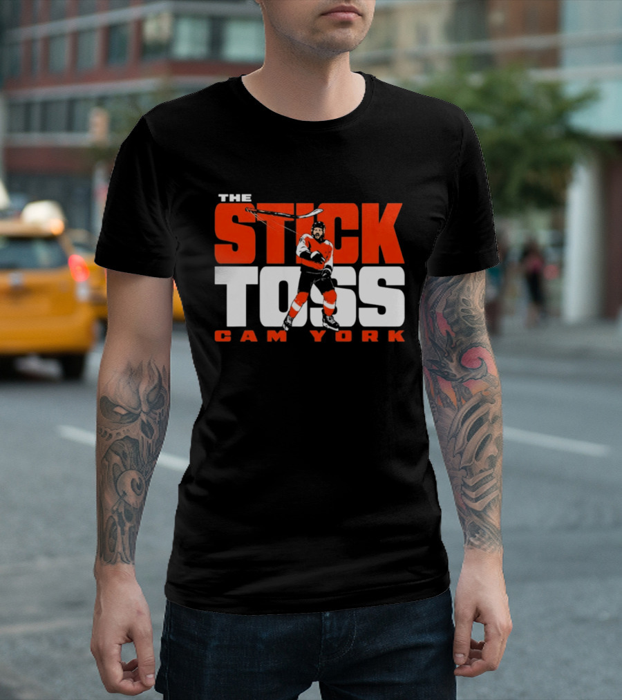 Cam York The Stick Toss Philadelphia Flyers Hockey NHL 2026 T-Shirt