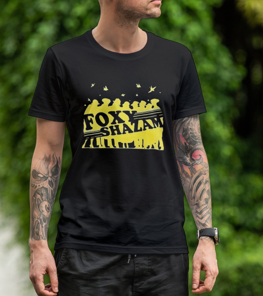 Foxy Shazam Yellow Silhouettes And Birds T-Shirt