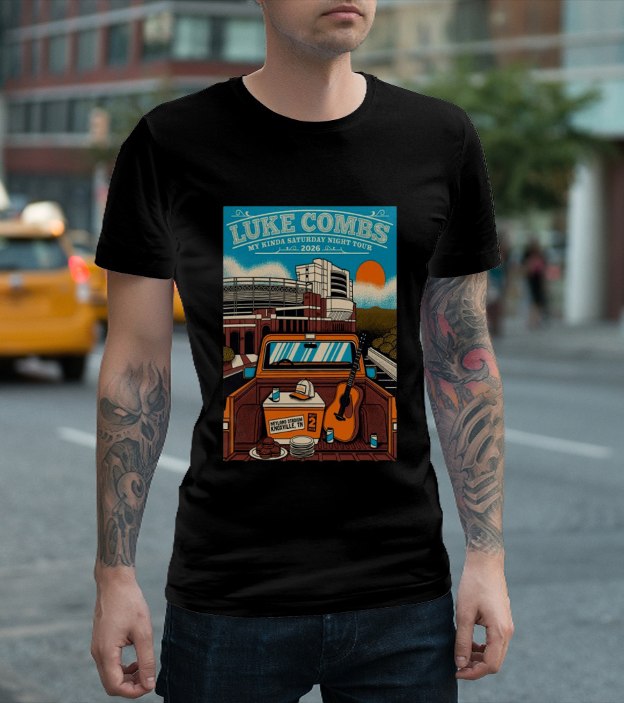 Luke Combs My Kinda Saturday Night Tour 2026 Neyland Stadium Knoxville TN May 02 T-Shirt