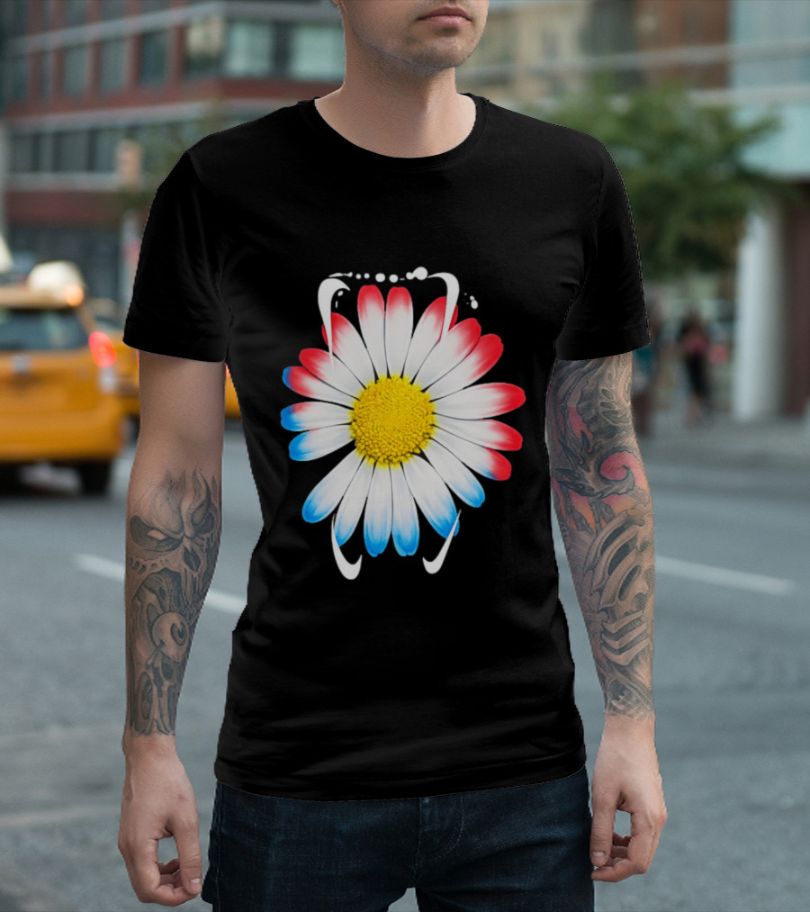 G Dragon Daisy Red Blue Petals T-Shirt