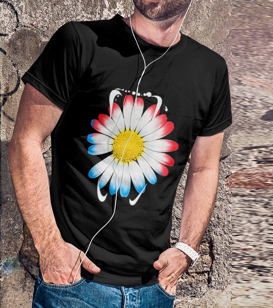 G Dragon Daisy Red Blue Petals T-Shirt