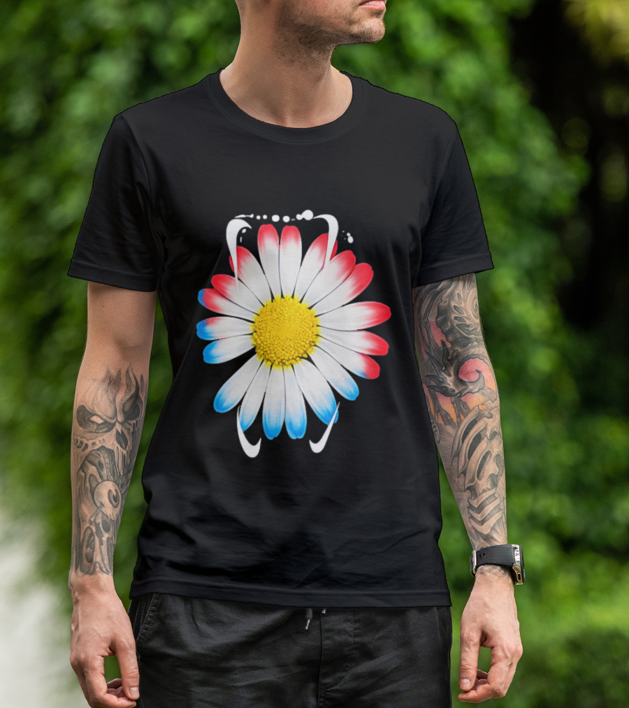 G Dragon Daisy Red Blue Petals T-Shirt