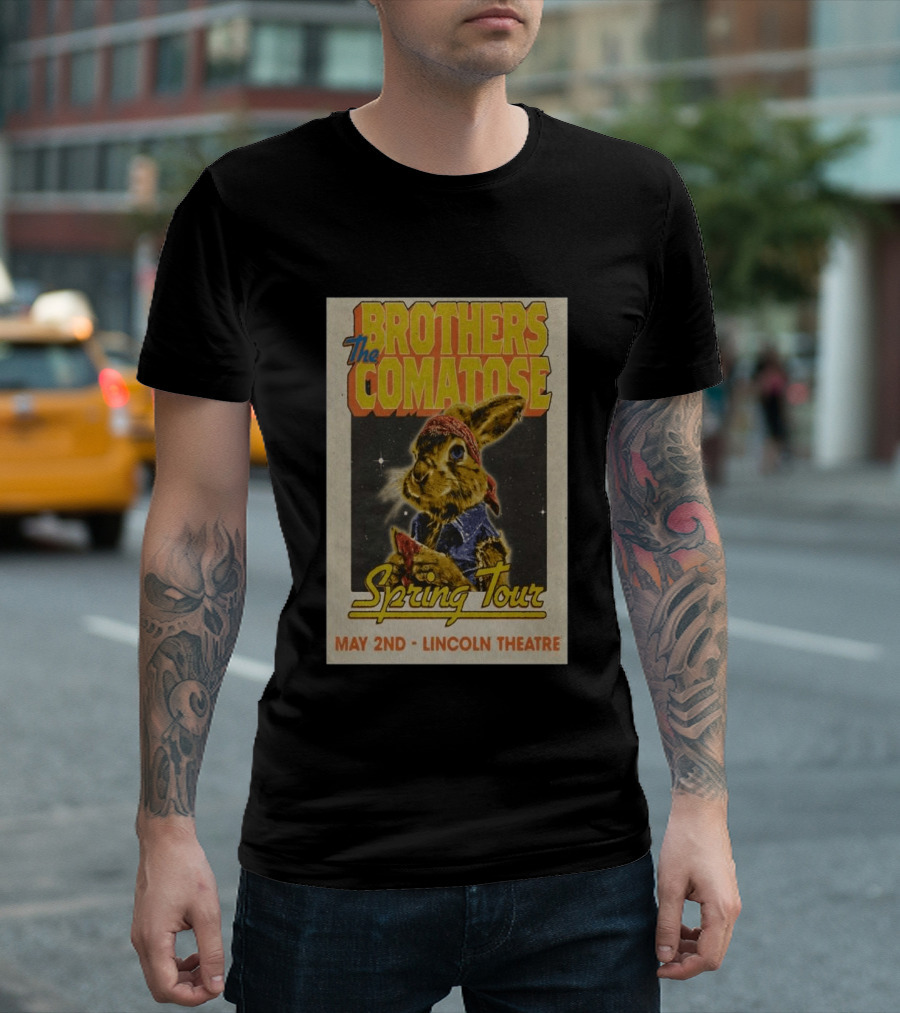 Brothers Comatose Spring Tour May 2nd Lincoln Theatre Rabbit Bandana T-Shirt