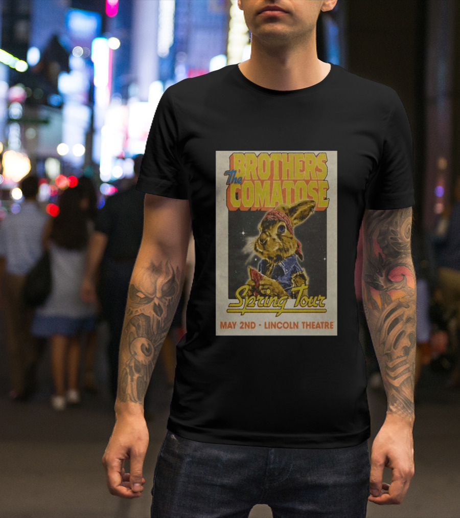 Brothers Comatose Spring Tour May 2nd Lincoln Theatre Rabbit Bandana T-Shirt