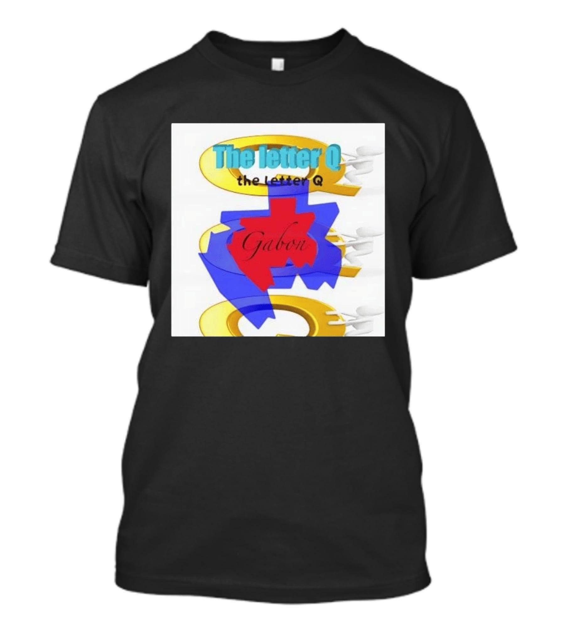 The Letter Q Gabon Map Stylish Multilayered T-Shirt