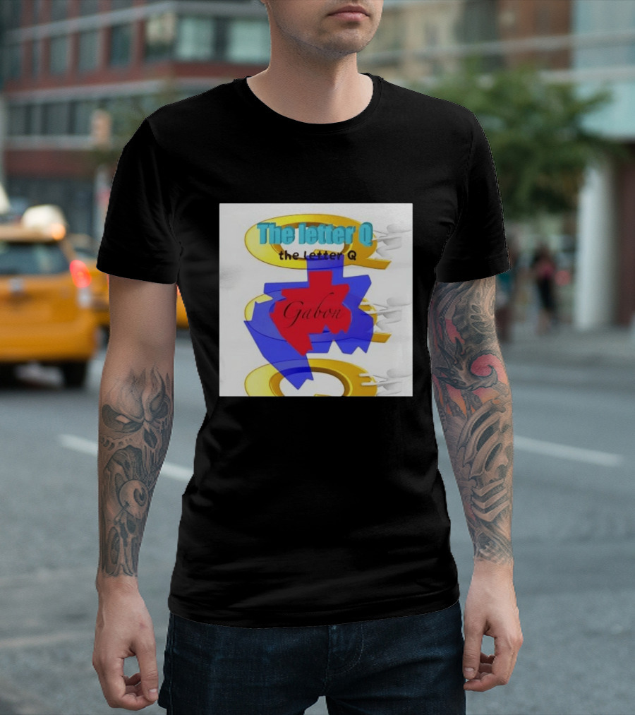 The Letter Q Gabon Map Stylish Multilayered T-Shirt