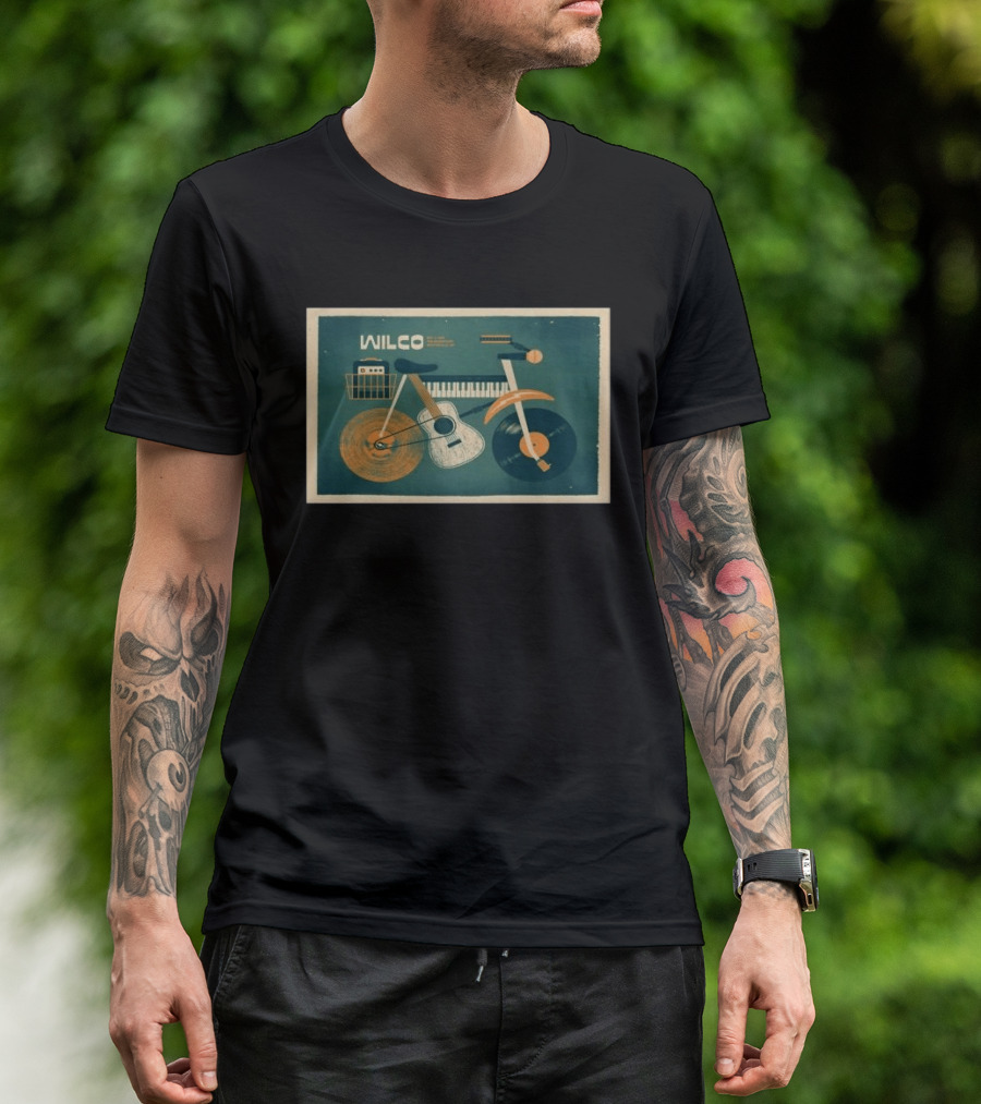 Wilco May 2 2026 The Momentary Bentonville AR Bicycle Guitar Piano Record T-Shirt