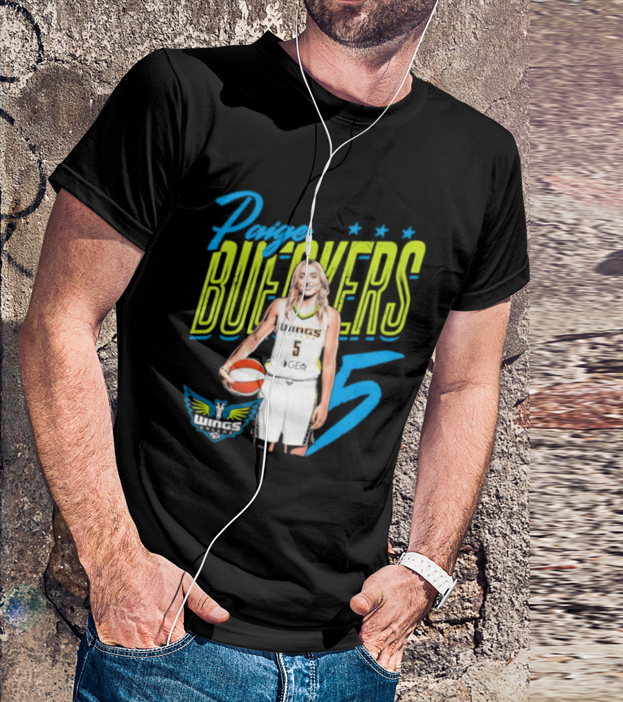 Paige Bueckers Dallas Wings Player Pose Number 5 T-Shirt