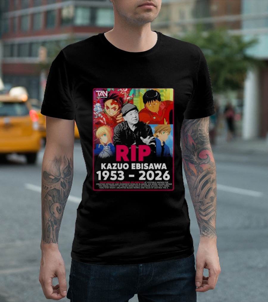 RIP Kazuo Ebisawa 1953 2026 Anime Veteran Art Director Demon Slayer Fata/Zero T-Shirt