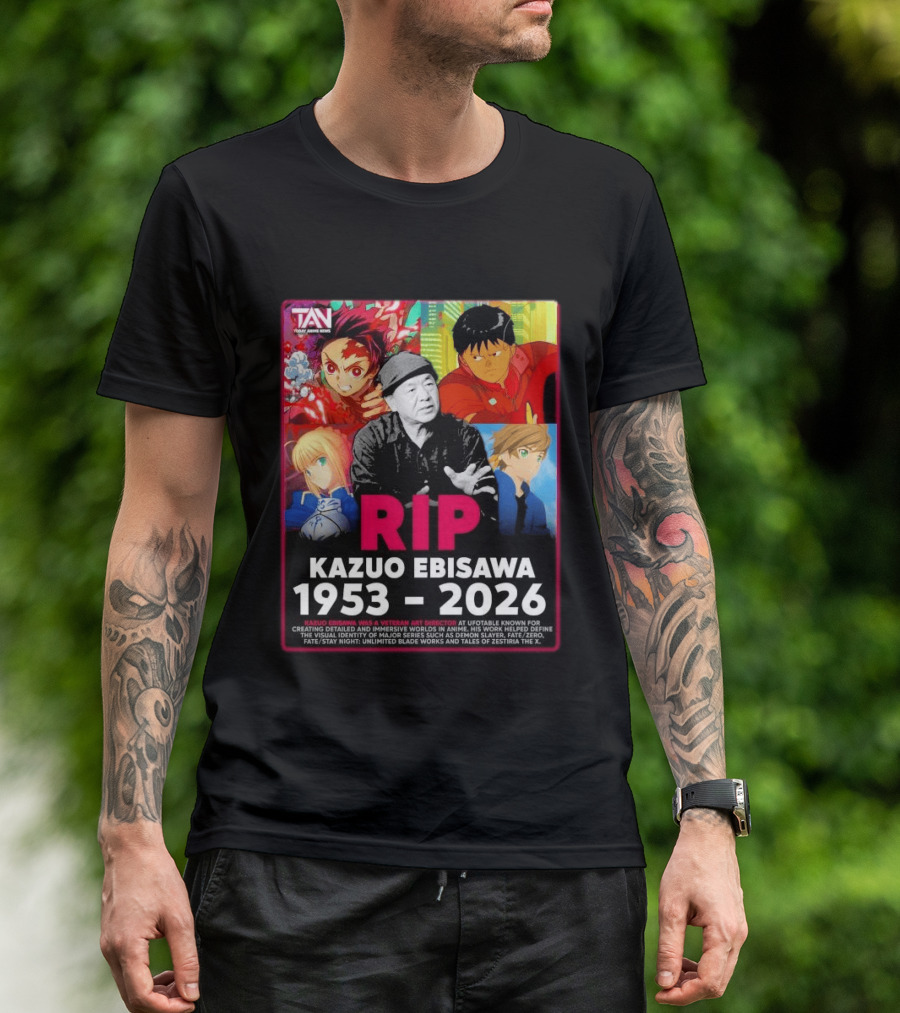 RIP Kazuo Ebisawa 1953 2026 Anime Veteran Art Director Demon Slayer Fata/Zero T-Shirt