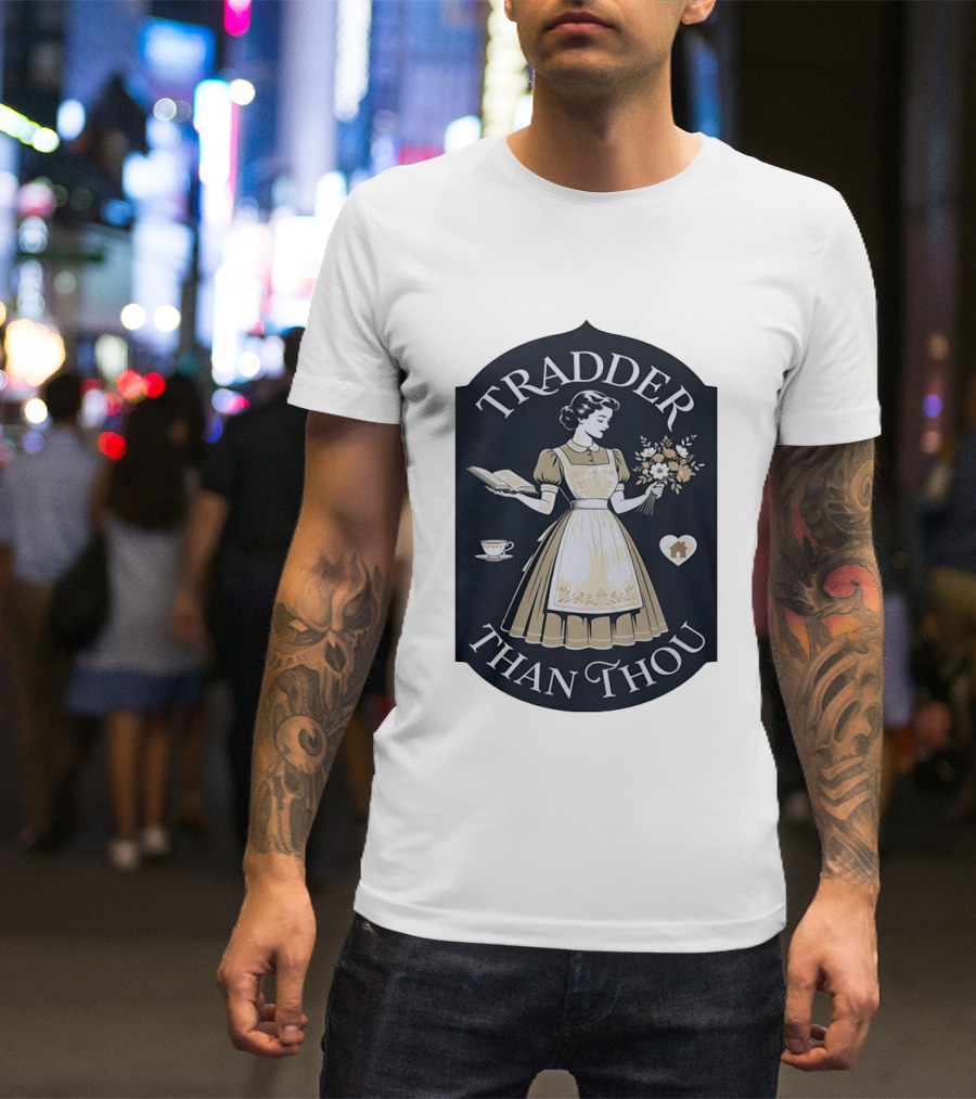 Tradder Than Thou Woman Holding Book And Flower T-Shirt