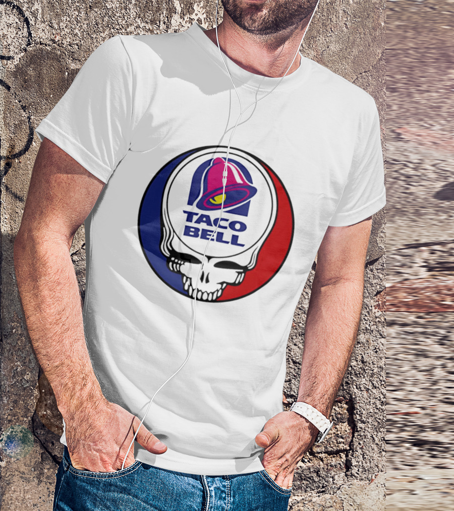 Taco Bell Grateful Dead Skull Logo Red Blue Collaboration T-Shirt