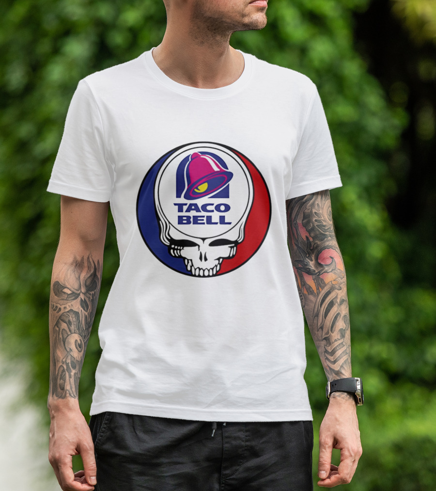Taco Bell Grateful Dead Skull Logo Red Blue Collaboration T-Shirt