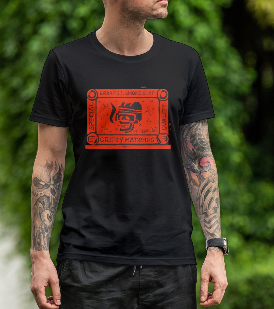 Broad St Smoke Shop Special Quality Gritty Matches Philadelphia Flyers T-Shirt