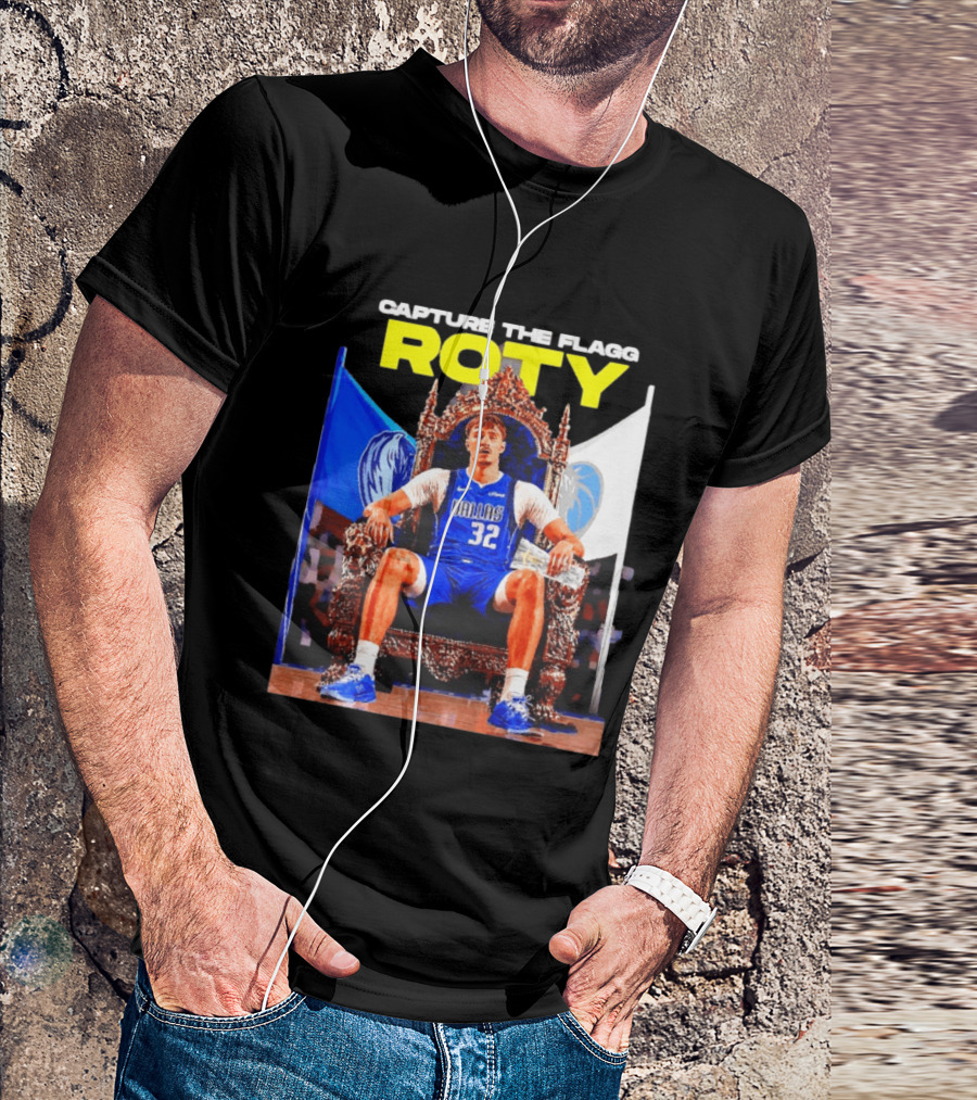 Capture The Cooper Flagg ROTY Dallas Mavericks Basketball Throne T-Shirt