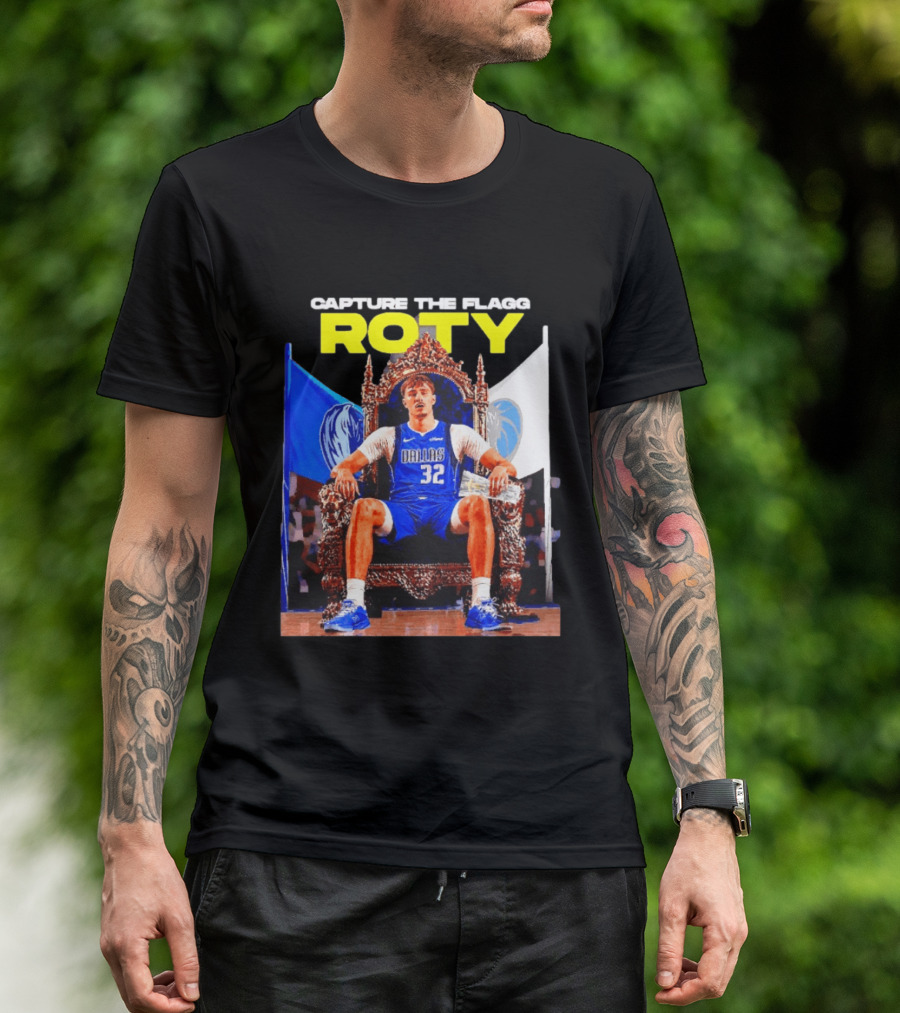 Capture The Cooper Flagg ROTY Dallas Mavericks Basketball Throne T-Shirt
