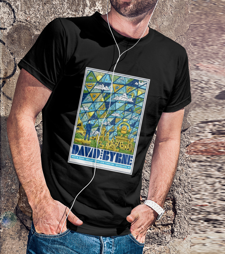 David Byrne May 3 2026 Miller High Life Theatre Milwaukee WI By Derek M T-Shirt
