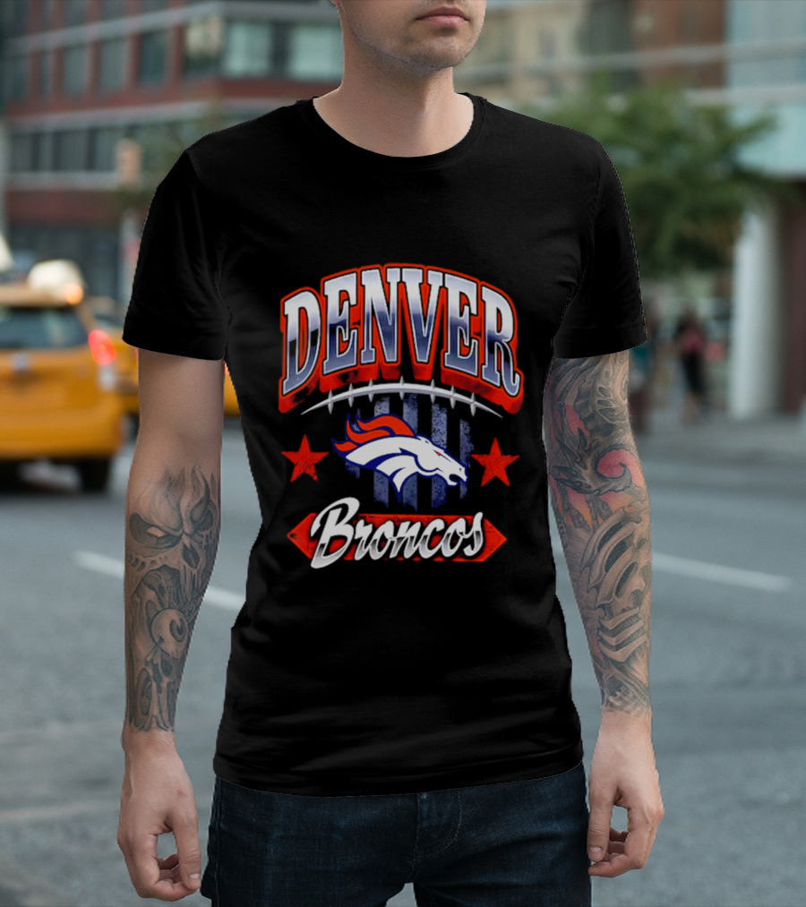 Denver Broncos Americana 2026 Fan Stars And Stripes T-Shirt