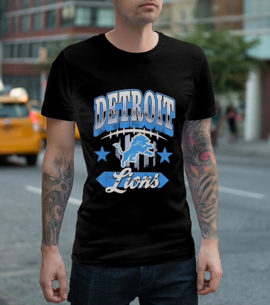 Detroit Lions Americana 2026 Stars Stripes Football Fan Gear T-Shirt