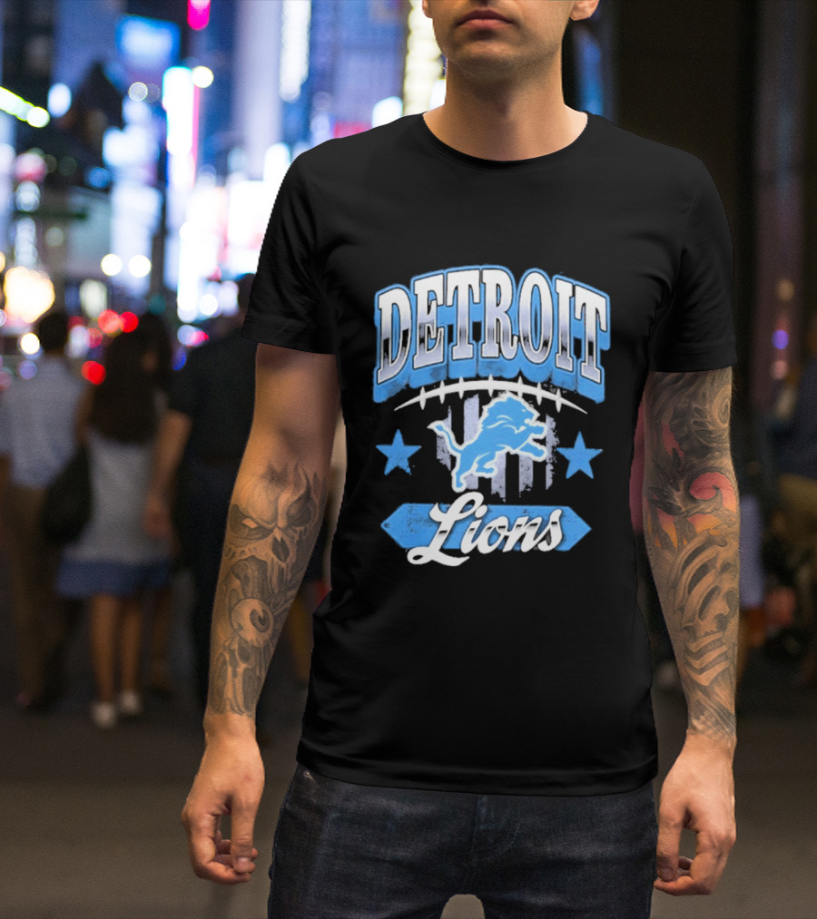 Detroit Lions Americana 2026 Stars Stripes Football Fan Gear T-Shirt
