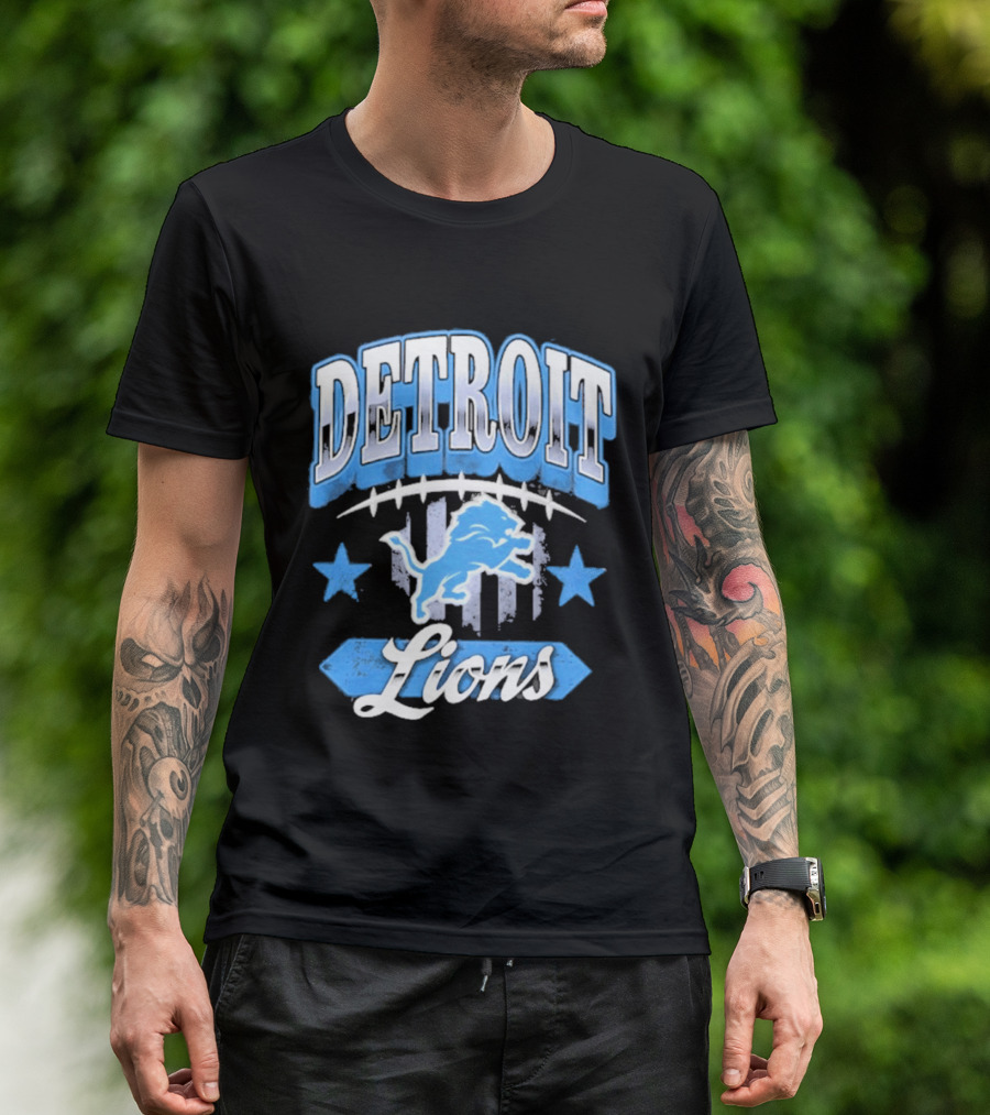 Detroit Lions Americana 2026 Stars Stripes Football Fan Gear T-Shirt