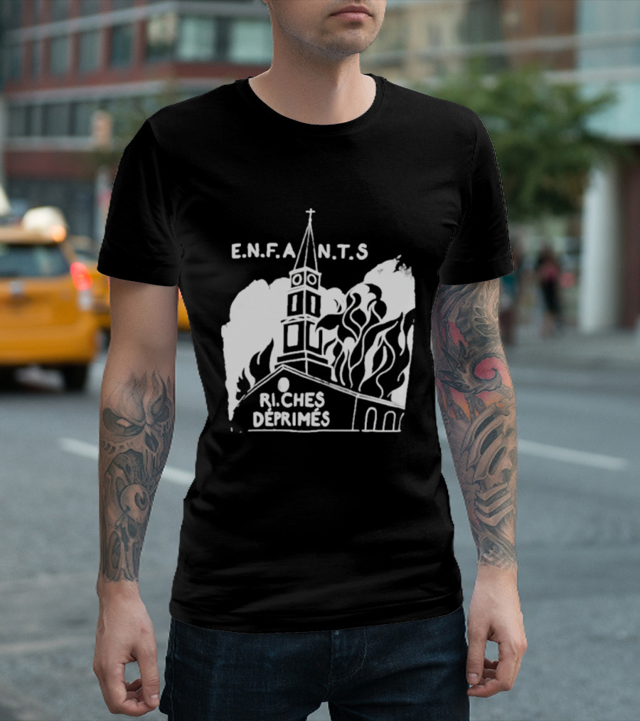 ENFANTS Riches Déprimés Burning Church Enhypen Wear T-Shirt