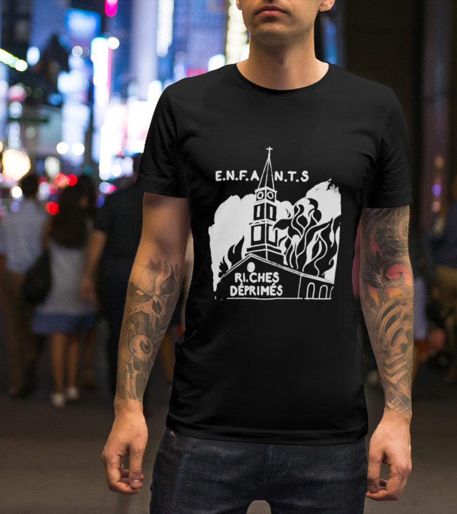 ENFANTS Riches Déprimés Burning Church Enhypen Wear T-Shirt
