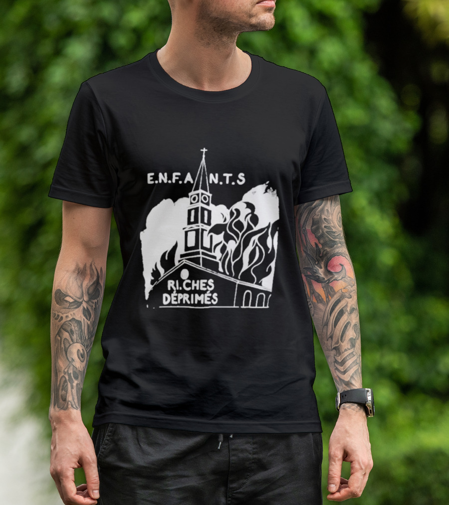 ENFANTS Riches Déprimés Burning Church Enhypen Wear T-Shirt
