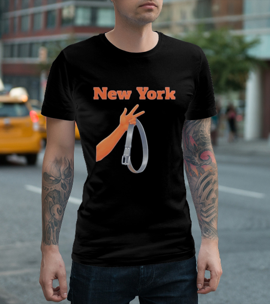 Jalen Brunson Three Point Celebration New York Knicks Belt Gesture T-Shirt