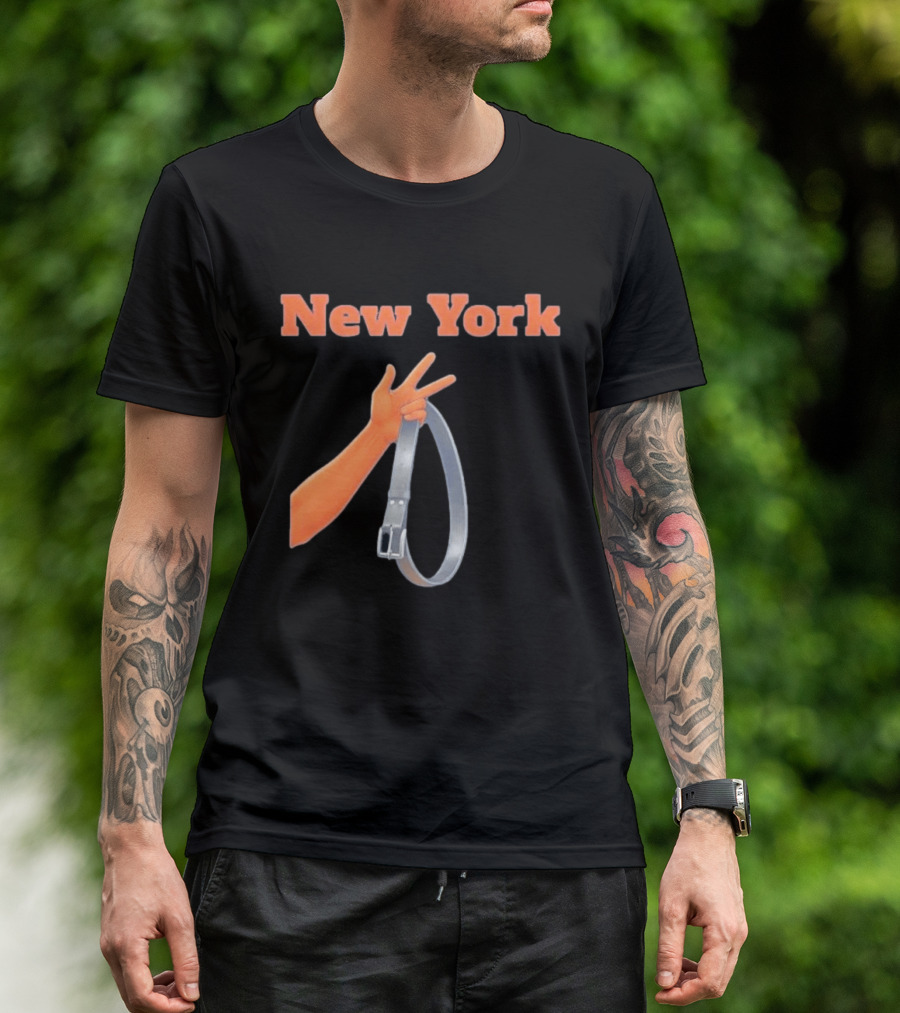 Jalen Brunson Three Point Celebration New York Knicks Belt Gesture T-Shirt