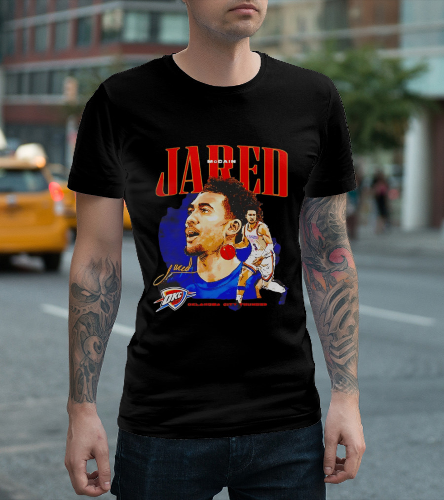 Jared McCain Oklahoma City Thunder NBA Basketball OKC Player T-Shirt