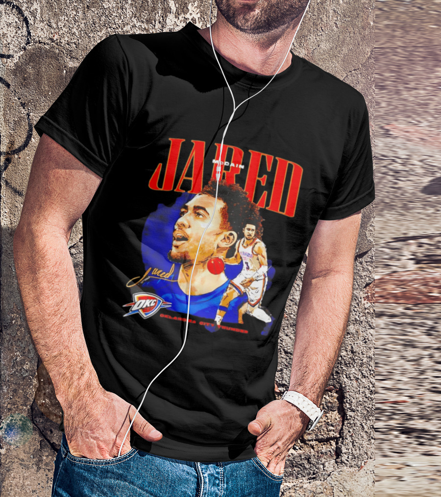 Jared McCain Oklahoma City Thunder NBA Basketball OKC Player T-Shirt