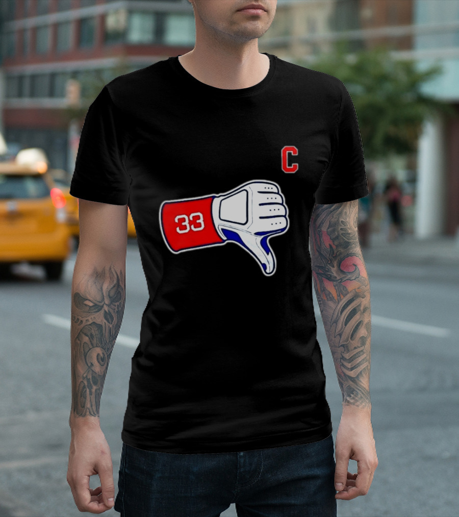 Jason Varitek Iconic 33 Thumbs Down Gesture Red Sox Symbol C T-Shirt