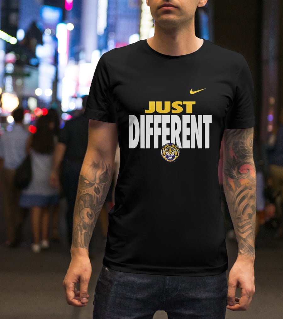 Just Different LSU Tigers Nike Iconic Team Spirit T-Shirt