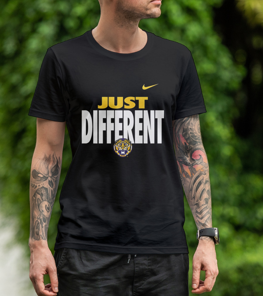 Just Different LSU Tigers Nike Iconic Team Spirit T-Shirt