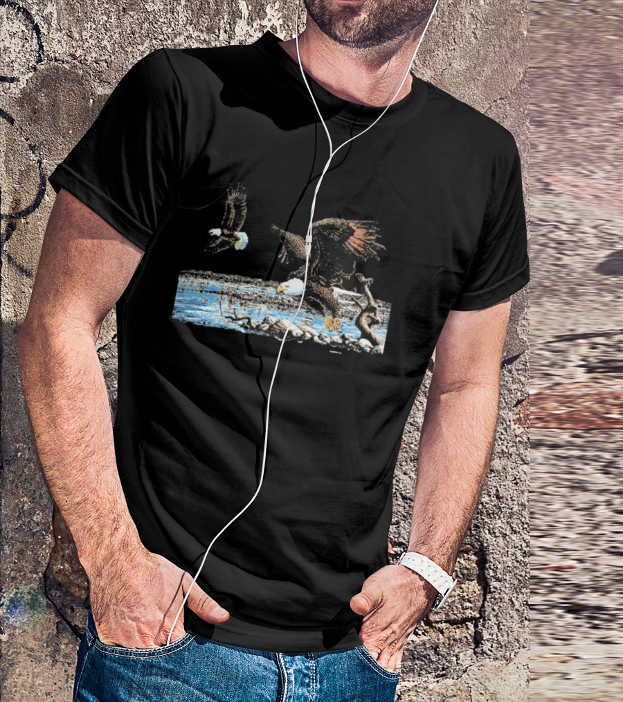 Bald Eagle River Scene Inspired By Justin Bieber T-Shirt