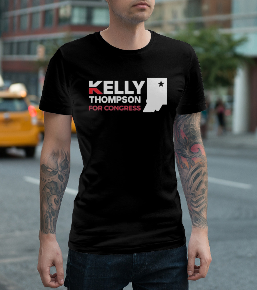 Kelly Thompson For Congress Indiana Star Icon Representation T-Shirt