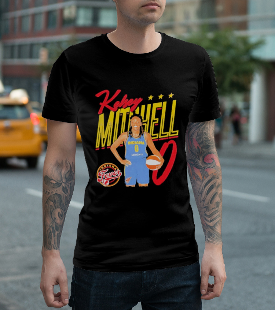 Kelsey Mitchell Indiana Fever Basketball Player Pose Salesforce T-Shirt