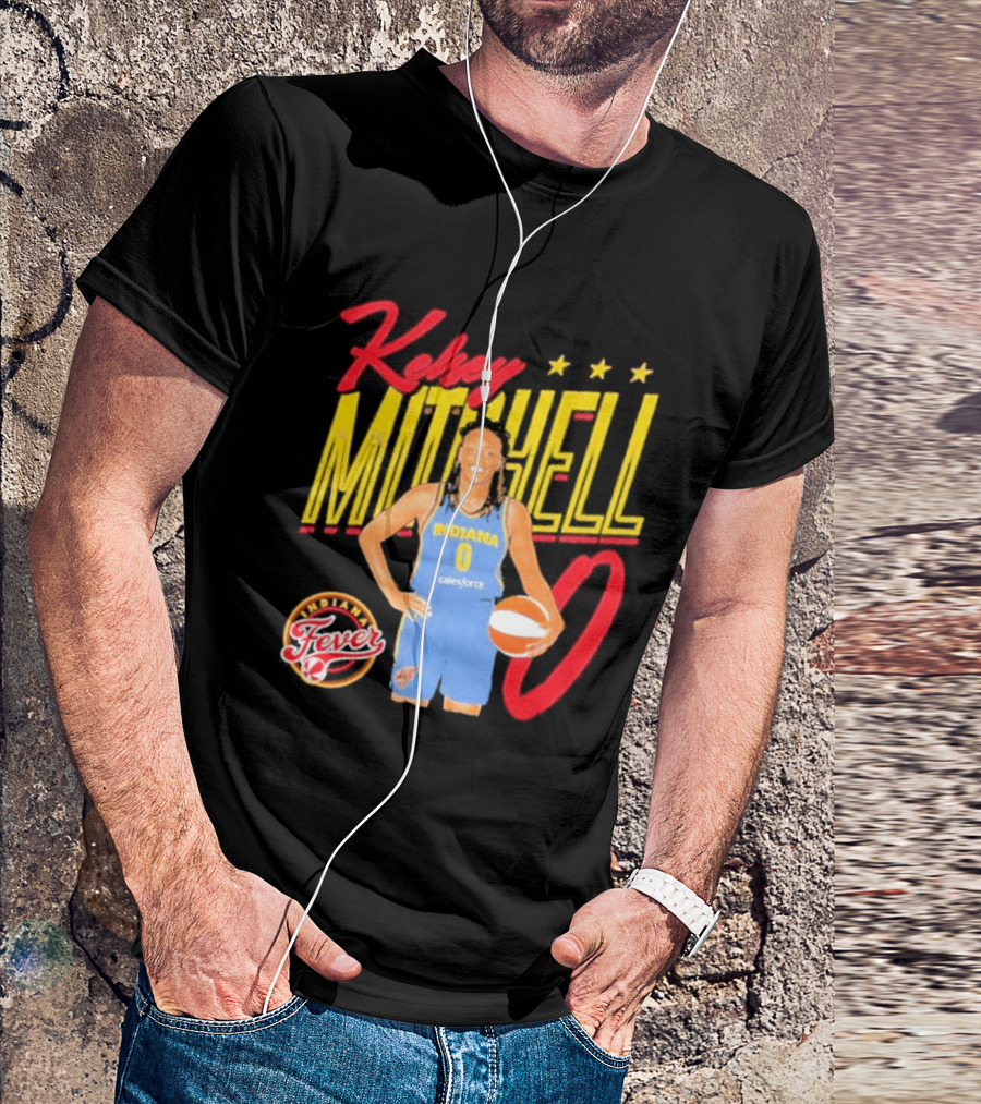 Kelsey Mitchell Indiana Fever Basketball Player Pose Salesforce T-Shirt