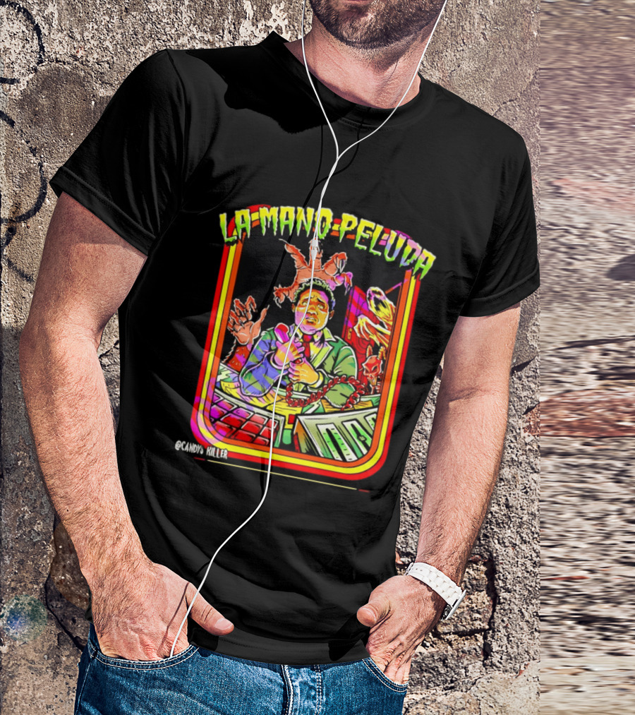 La Mano Peluda Terror Radial Hombre Teléfono Cadenas Kawaii Killer T-Shirt