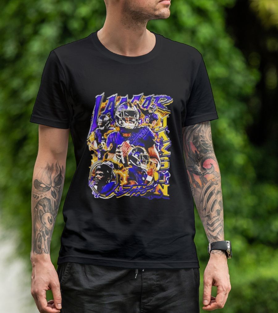 Lamar Jackson Baltimore Ravens Football Sports Star T-Shirt